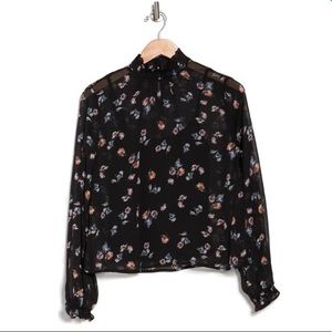 High neck Floral Blouse